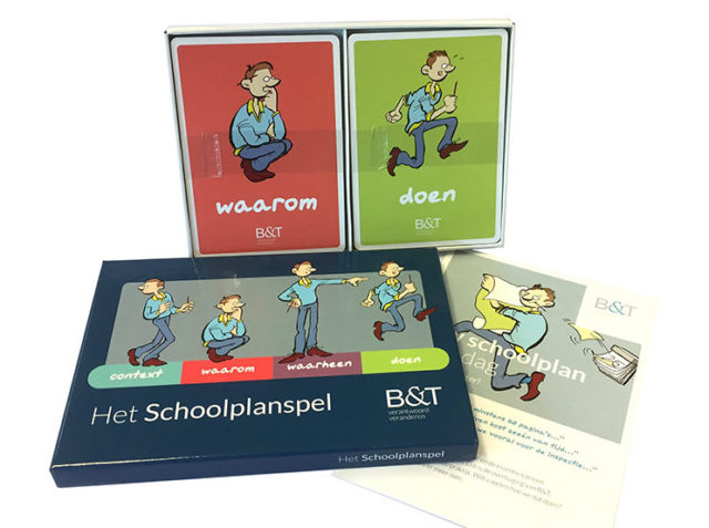 Op maat gemaakt educatief kaartspel.