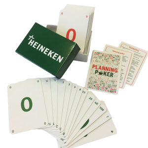 Planning poker kaarten met eigen ontwerp