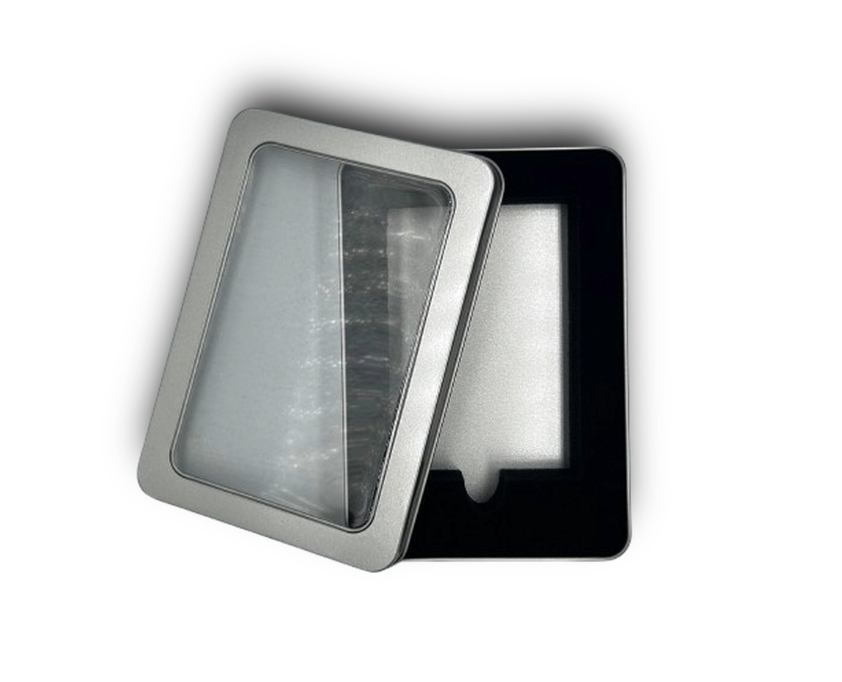 Blikken vensterdoosje A6 formaat + foam inlay 74 x 109 mm. - Afbeelding 2